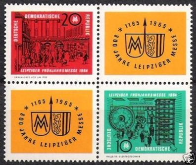 DDR Nr.1012/13 ZD * * Frühjahrsmesse 1964, postfrisch