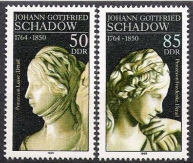 DDR Nr.3250/51 * * Gottfried Schadow 1989, postfrisch