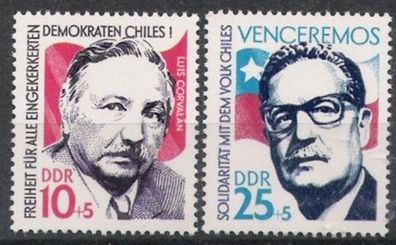 DDR Nr.1890/91 * * Solidarität mit Chile, Allende und Corvalan 1973 postfrisch