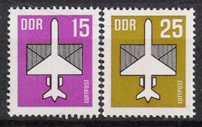 DDR Nr.3128/29 * * Freimarken Luftpost 1987, postfrisch