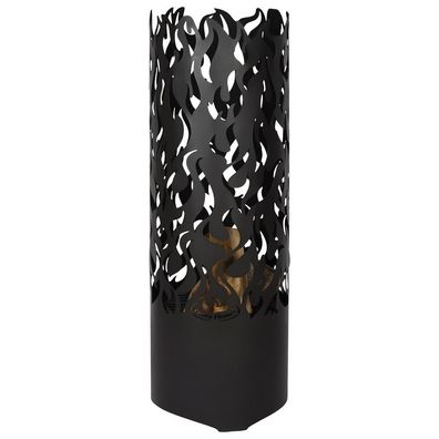 XXL Feuertonne, Feuersäule Flammenbild, Lasercut Feuerofen Terrassenofen 120 cm