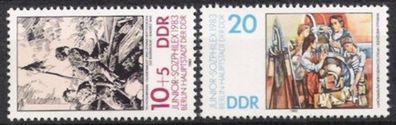 DDR Nr.2812/13 * * Sozphilex der Jugend 1983, postfrisch