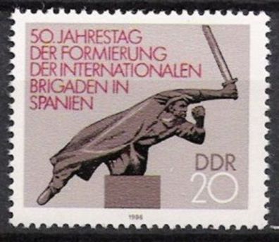 DDR Nr.3050 * * Spanienkämpfer 1986, postfrisch