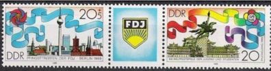 DDR Nr.3248/49 ZD * * Pfingsttreffen der FDJ 1989, postfrisch