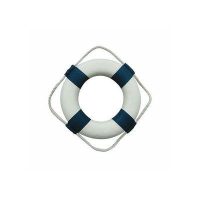 Rettungsring, Seenot Ring, maritime Dekoration Blau/Weiß Ø 14 cm