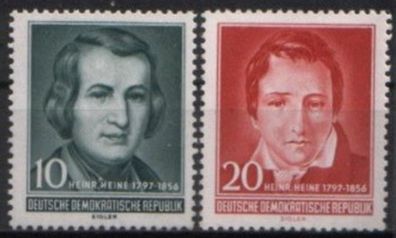 DDR Nr.516/17 * * Heinrich Heine 1956, postfrisch