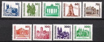 DDR Nr.3344/52 * * Freimarken Bauwerke und Denkmäler 1990, postfrisch