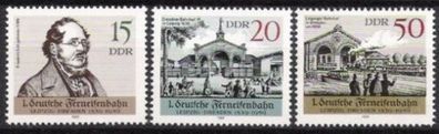 DDR Nr.3238/40 * * Ferneisenbahn 1989, postfrisch