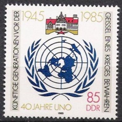 DDR Nr.2982 * * 40 Jahre Vereinte Nationen, UNO 1985