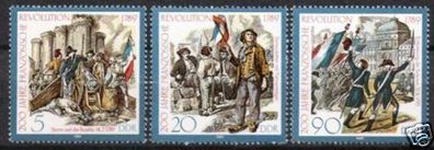 DDR Nr.3258/60 * * 200 Jahre Französische Revolution 1989, postfrisch