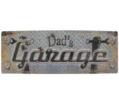 Blechschild, Reklameschild, Dad´s Garage, Auto Wandschild 13x36 cm