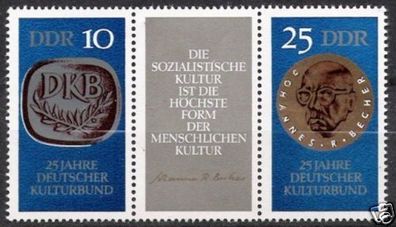DDR Nr.1592/93 ZD * * Kulturbund 1970, postfrisch