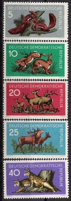 DDR Nr.737/41 * * Waldtiere 1959, postfrisch