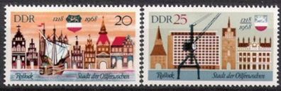 DDR Nr.1384/85 * * 750 Jahre Rostock 1968, postfrisch