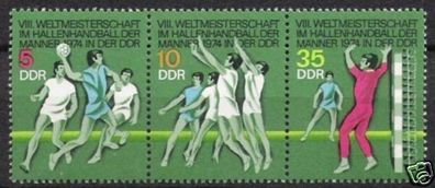 DDR Nr.1928/30 ZD * * Handball WM 1974, postfrisch