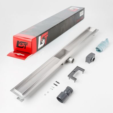 Duschrinne 900 x 70 mm Duschablauf Bodenablauf Ablaufrinne mit Siphon Dichtband