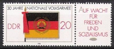 DDR Nr.3001 ZF * * 30 Jahre NVA 1986, postfrisch