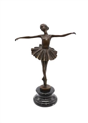 Bronzefigur, Bronze Skulptur, Ballettttänzerin Prima Ballerina, signiert Milo