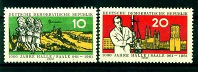 DDR Nr.833/34 * * 1000 Jahre Stadt Halle/Saale 1961, postfrisch