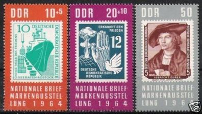 DDR Nr.1056/58 * * Briefmarkenausstellung 1964, postfrisch