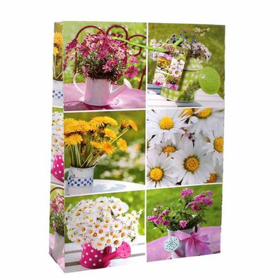 Geschenktüten, Papiertüten, Tragetaschen, 10 Stück, Frühling, Frühlingssträuße