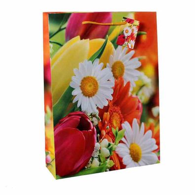 Geschenktüten, Papiertüten, Tragetaschen, 10 Stück, Frühling, Frühlingsstrauß