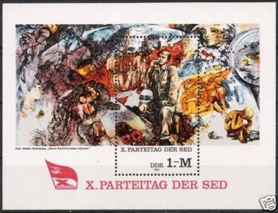 DDR Block Nr.63 * * X. Parteitag der SED 1981, postfrisch