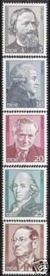 DDR Nr.1941/45 * * Bedeutende Persönlichkeiten 1974, postfrisch