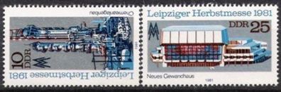 DDR Nr.2634/35 * * Herbstmesse 1981, postfrisch