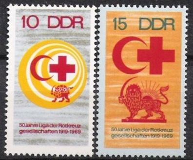 DDR Nr.1466/67 * * 50 Jahre Rotkreuzgesellschaft 1969, postfrisch