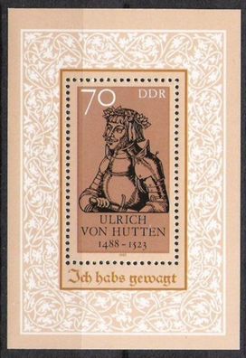 DDR Block Nr.93 * * Ulrich von Hutten 1988, postfrisch