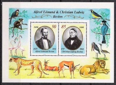 DDR Block Nr.98 * * Alfred und Christian Brehm 1989, postfrisch