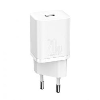 Baseus Super-Si Quick Charger 1C 20W Netzteil Adapter Schnell-Ladegerät in weiß