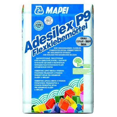 40x MAPEI Adesilex P9 Flexklebemörtel 25kg Sack Grau