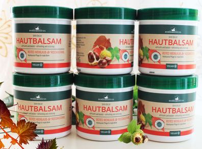 6x250ml Herbamedicus Hautbalsam wohltuende Pflege für müde Beine erfrischt belebt