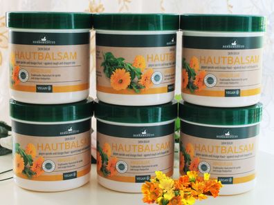 6x250ml Herbamedicus Ringelblume Hautcreme Hautbalsam gegen spröde & rissige Haut