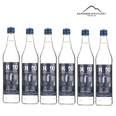 Ouzo Tirnavou Katsaros 6x 700ml Blue Label