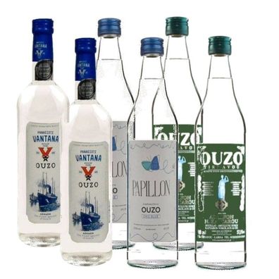 Ouzo Vantana, Krinos, Katsaros 6x 700ml ausgesuchte milde Sorten