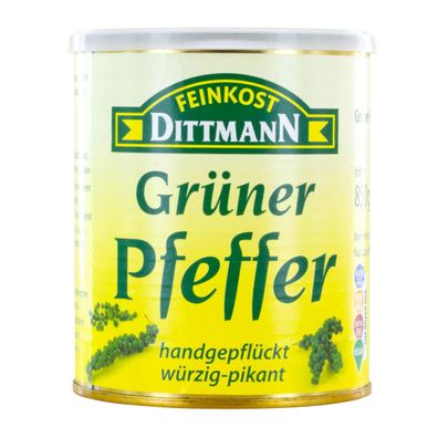 Feinkost Dittmann grüner Pfeffer in Lake würzig ATG 500g Dose 850g