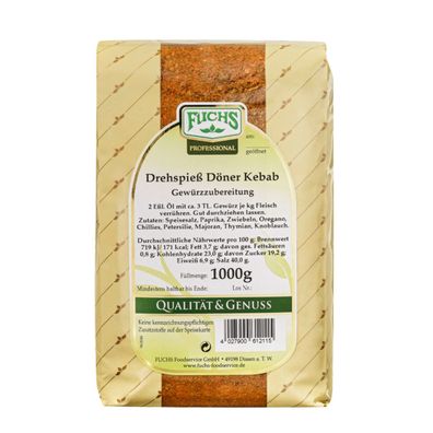 Fuchs Professional Drehspieß Döner Kebab Gewürzmischung 1000g