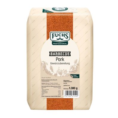 Fuchs BBQ Pork Gewürzzubereitung für Schweinefleisch Packung 1300g