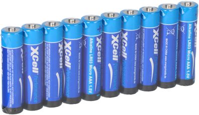 10x XCell AAA Micro Super Alkaline 1,5V Batterie