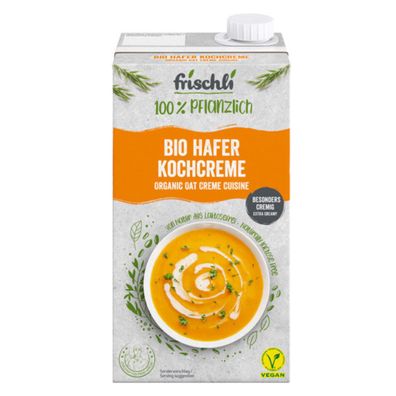 Frischli Bio Hafer Kochcreme cremig samtig vegan pflanzlich 1000ml