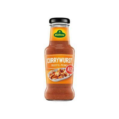 Kühne Würzsauce Currywurst mit Zwiebeln und Curry fruchtig 250ml