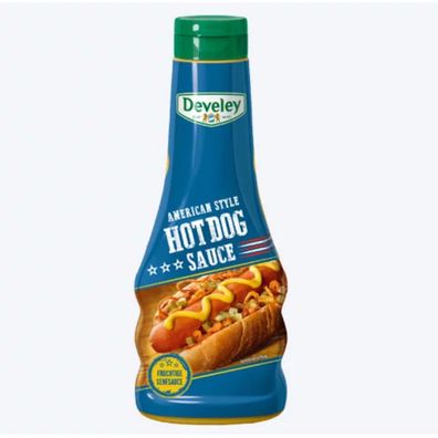 Develey American Hot Dog fruchtige Sauce mit Mango und Apfel 250ml