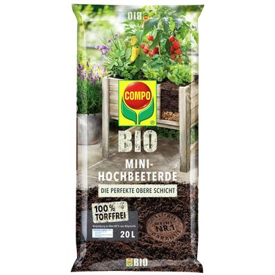 COMPO BIO Mini-Hochbeeterde torffrei - 20 Liter