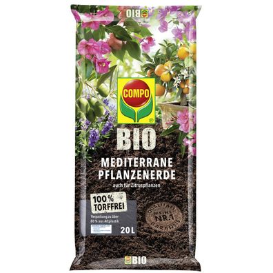 COMPO BIO Mediterrane Pflanzenerde 20 l torffrei