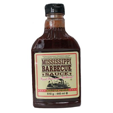 Mississippi Barbecue Sauce Chipotle Pepper angenehm scharf 510g