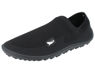 Leguano Score Damen Herren Barfußschuhe Slipper Schlupfschuhe schwarz Textil