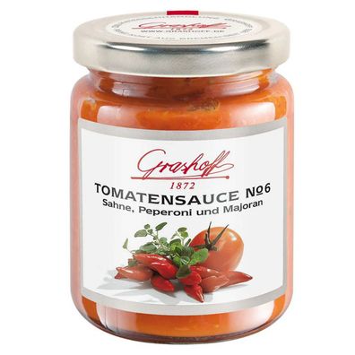 Grashoff Tomatensauce No 6 mit Peperoni Sahne und Majoran 200ml